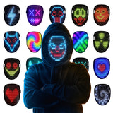 Mr.Pang Light Up Festival Mask – Hands-Free LED Costume Prop for Outdoor Raves, Parades, and Night Runs