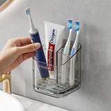 3-Slot Slide-Out Toothbrush Holder – Functional Storage Solution for Stress-Free Morning Prep
