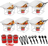 Alpha Living Disposable Chafing Dish Buffet Set – Streamlined Catering Kit for Office Conference Room Lunch Service