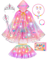 Light-Up Unicorn Princess Dress Up Set – Child-Friendly Cape Tiara and Skirt for Nursery and Kids Room