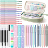 Four Candies Refillable Mechanical Pencils and Smudge-Free Pens – Sustainable, Waste-Reducing Writing Kit in Muted Color Palettes