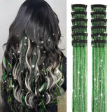 Hair Tinsel Rainbow Hair Accessories – Wind-Secure Clip-In Sparkle for Open-Air Weddings