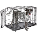 MidWest iCrate 30-Inch Fold-Flat Dog Crate with Carry Handle, Portable Travel Kennel for Road Trips and Hotels