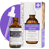 Advanced Clinicals Hyaluronic Acid Serum – Dermatologist-Tested Hydrator for Sensitive Skin, 1.75 Fl Oz
