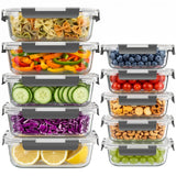 Dealusy 10-Set Glass Meal Prep Containers – Practical Housewarming Gift for New Homeowners