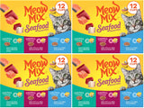 Meow Mix Seafood Favorites – Durable Travel Meals for Cats on the Go, No Can Opener Needed