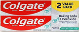 Colgate Baking Soda Whitening Toothpaste Twin Pack – Less-Is-More Dental Care Replacing Separate Whitening Products, Frosty Mint 6 oz Each