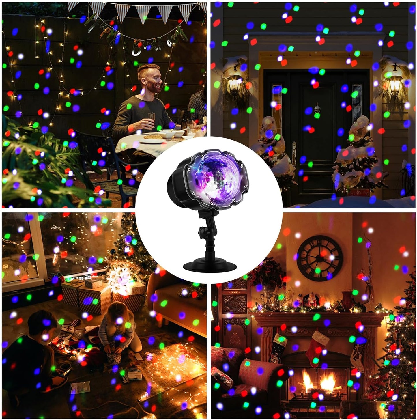 Battery Snowfall Projector – Safe Indoor Holiday Lighting for Nurseries and Playrooms