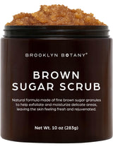 Brooklyn Botany Brown Sugar Body Scrub – Clean Design Exfoliator for Clutter-Free Bathroom Counters