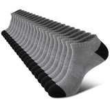 COOVAN 10 Pairs Mens Cushion Ankle Socks – All-Day Comfort Socks for the Home Office and Long Commutes