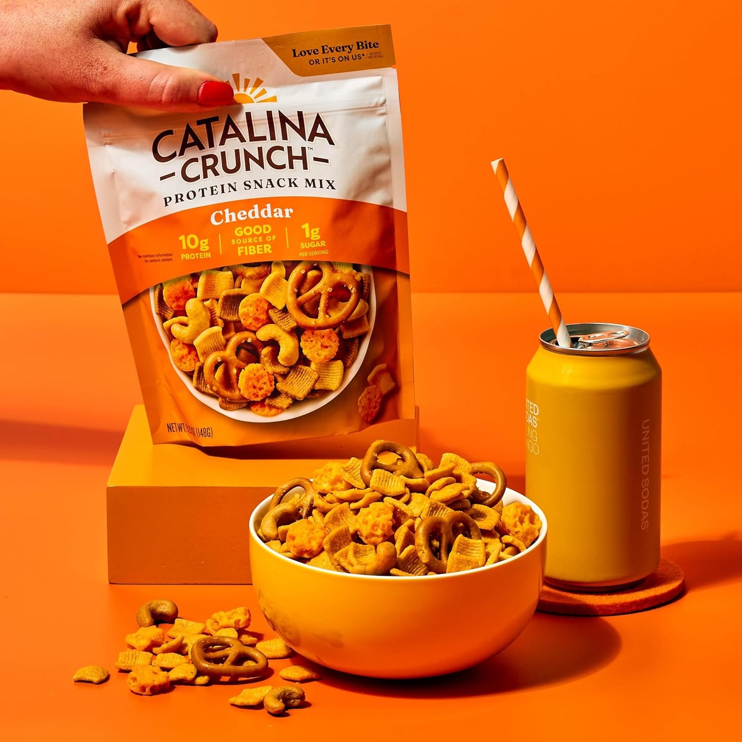 Catalina Crunch Protein Snack Mix – Mess-Free Car Cupholder Snack for Road Trips with Kids, 5.25 oz