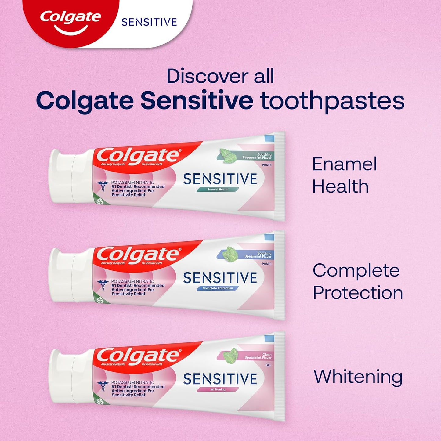 Colgate Whitening Toothpaste Sensitive Teeth – Sophisticated Fresh Mint Gel for the Master En-Suite with Lasting Sensitivity Relief