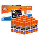 Elmer's Color-Changing School Glue Sticks for Classroom Productivity – Bulk 30-Count Washable Glue for Teacher Supply Bins