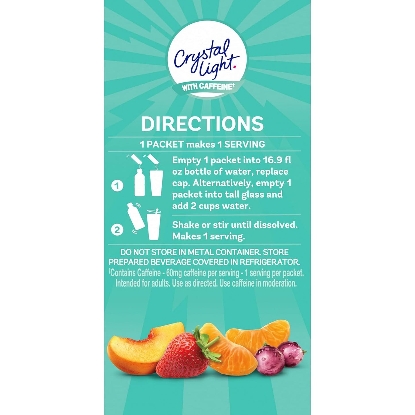 Crystal Light Energizing Variety Pack – Desk Drawer Caffeine Boost for Long Work Meetings, 44 Single-Serve Packets
