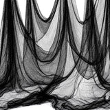 Land Guard Halloween Creepy Cloth – Black Gauze Room Divider and Wall Hanging for Spooky Home Aesthetic