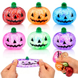 Halloween Pumpkin Stress Balls 8-Pack – Decorative Autumn Squeeze Toy for Mantel Display, Entryway Table, and Dining Centerpiece