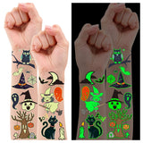 Partywind Halloween Glow Tattoos for Kids Ages 3+ – Gentle Hypoallergenic Party Favors for Sleepovers and Theme Parties