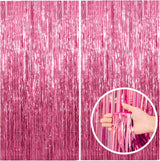 Metallic Foil Streamer Backdrop – Bedroom Aesthetic Accent Wall Piece for Shimmering Home Ambiance