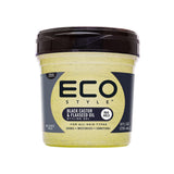 Eco Style Black Castor and Flaxseed Oil Styling Gel - Calming Nightly Hair Care Staple for Curl Definition in the Dorm Bathroom