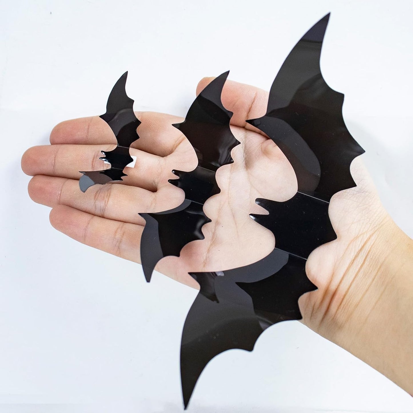 Elegantly Halloween Weatherproof Bat Stickers 152 Pack – Portable Halloween Party Supplies for Trick-or-Treat Night, Halloween Block Party and Haunted House Front