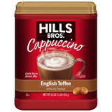 Hills Bros. Sugar Free Vanilla Instant Cappuccino Mix – Cubicle-Friendly Office Beverage, Steamed-Style Flavor Without the Espresso Machine