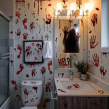 BloodyHome Fade-Resistant Bloody Window Clings – All-Weather Outdoor Halloween Decor for Pop-Up Haunt & Front Door