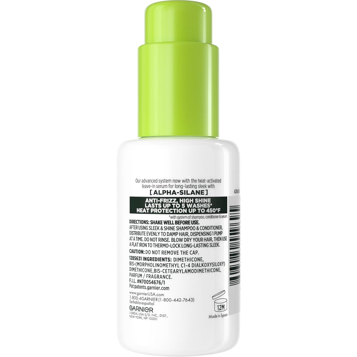 Garnier Fructis Sleek and Shine Sleek and Stay Hair Serum – Streamlined One-Step Smoothing Serum for Clutter-Free Bathrooms
