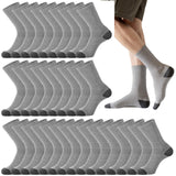 HAPPYPATH Crew Socks for Men 20-Pack – Simple Solid and Neutral Crew Socks for an Uncluttered, Intentional Wardrobe