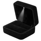 Velvet Ring Box with LED Light – Housewarming Gift for Newlyweds, Stylish Jewelry Display Box