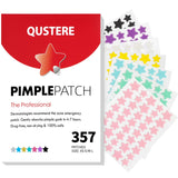 QUSTERE Star Pimple Stickers – Secure Adhesion That Won't Peel or Shift Overnight, Dermatologist-Tested 200 Count
