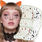 Outdoor Halloween Tattoos - 9 Pack Bat Freckle Sheets | Rain-Resistant Face Decals for Block Parties, Trunk-or-Treat Events, and Night Walks