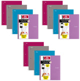 Five Star Spiral Notebook + Study App – College Ruled Focus Notebook for Lecture Hall Note-Taking, 4 Pack