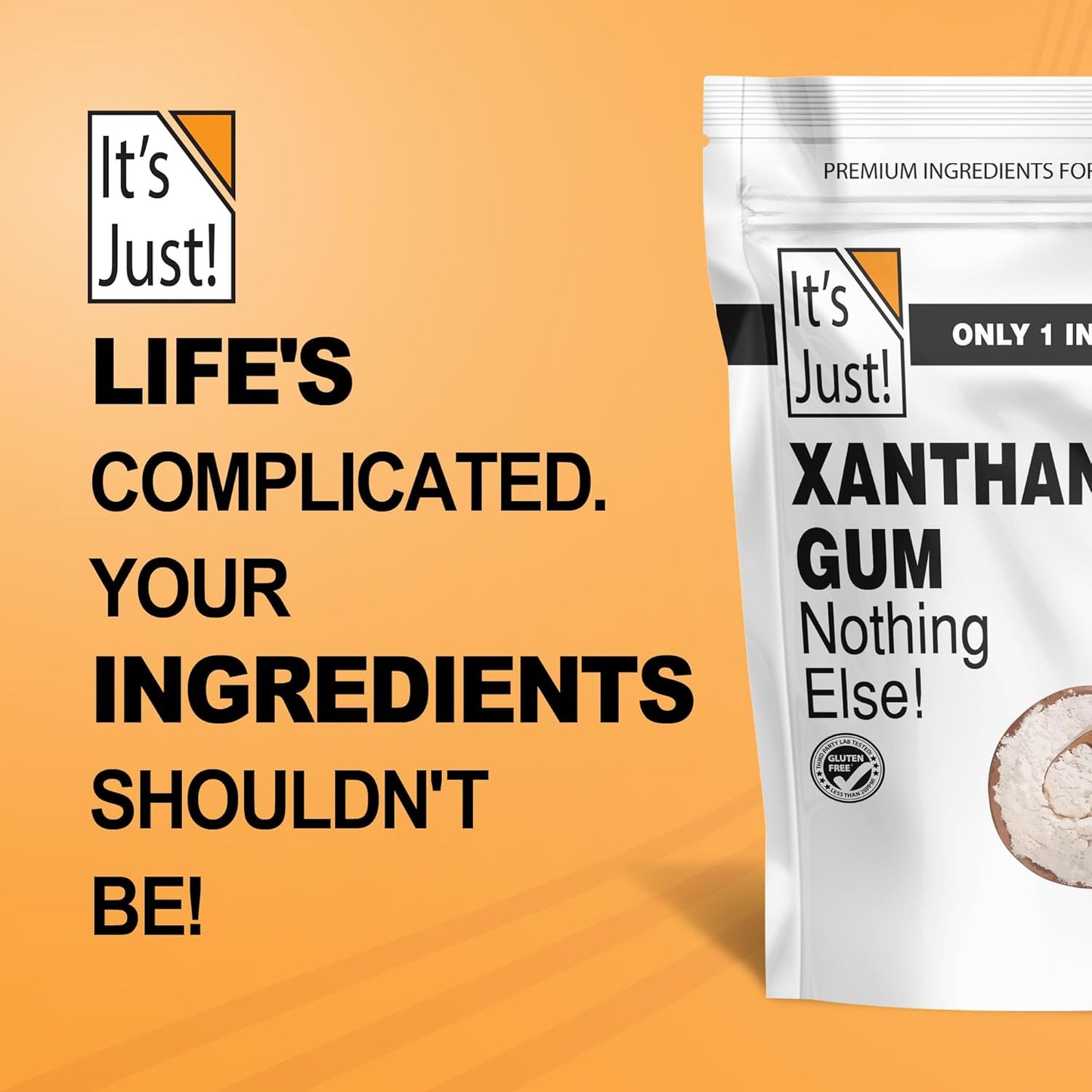It's Just - Xanthan Gum for Restrained Cooking Spaces, Streamlined Keto and Gluten-Free Staple