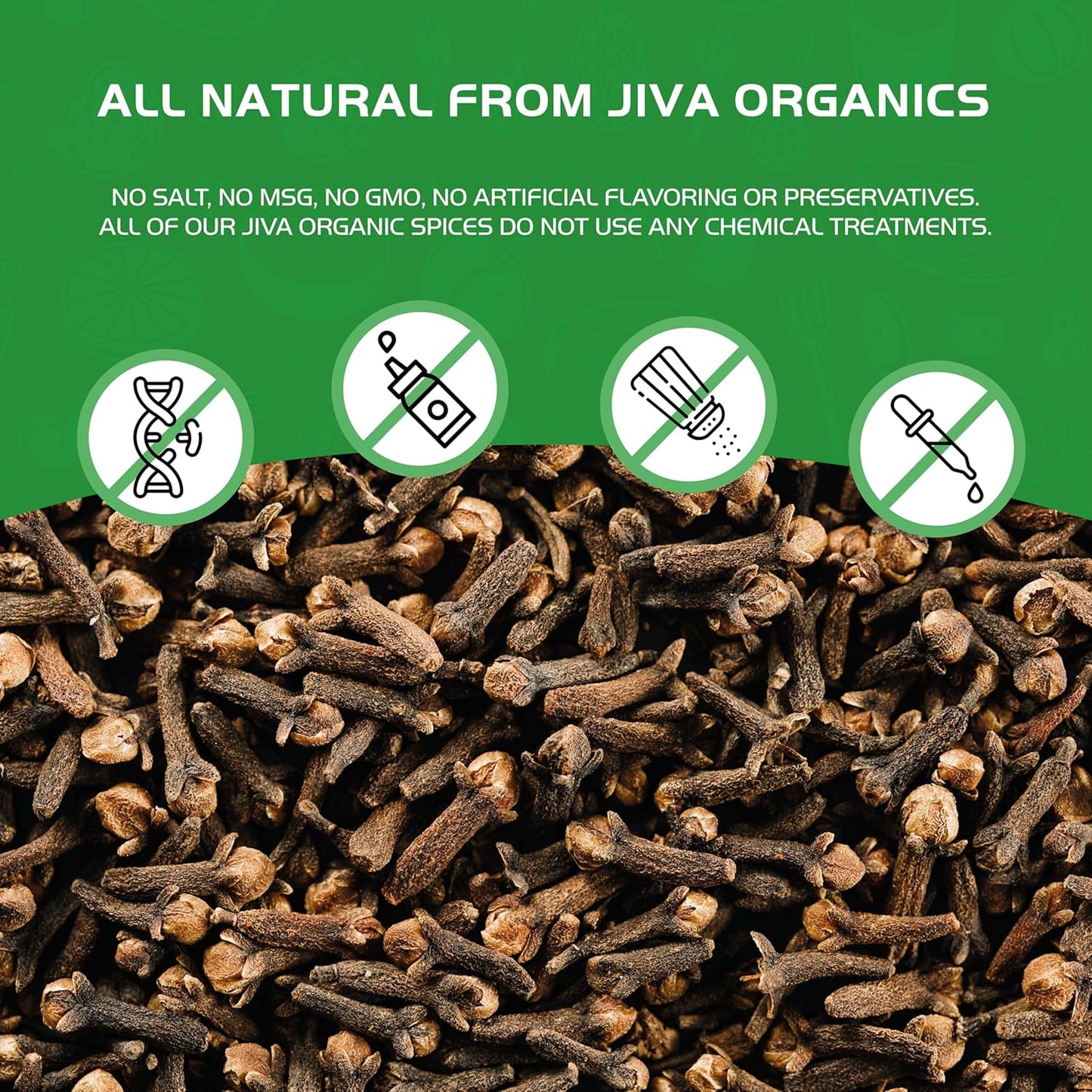 Jiva Organic Whole Cloves – Valentine's Day Gift for Tea Lovers, Aromatic Whole Buds, 3.5 oz