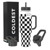 Coldest Tumbler with Handle and Straw – 36 oz Insulated Coffee Tumbler for Long Commutes and Office Desk Focus