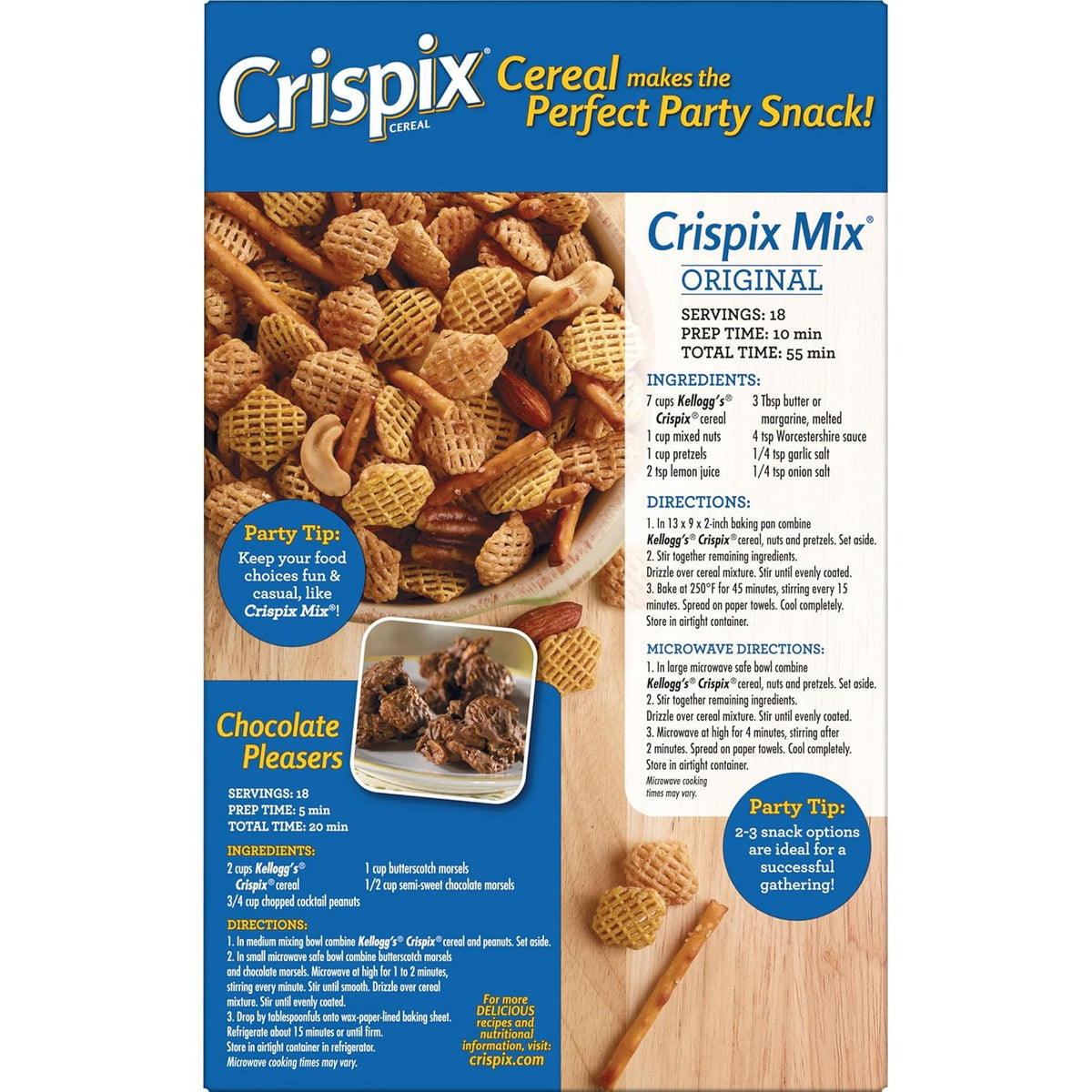 Kellogg's Crispix Cereal – Trail Mix Add-In for Balanced Home Snacking, Parve Kosher Cereal