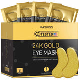 Maskiss Under Eye Patches - Elegant Skincare Ritual with 25 Individually Sealed Gold Eye Masks