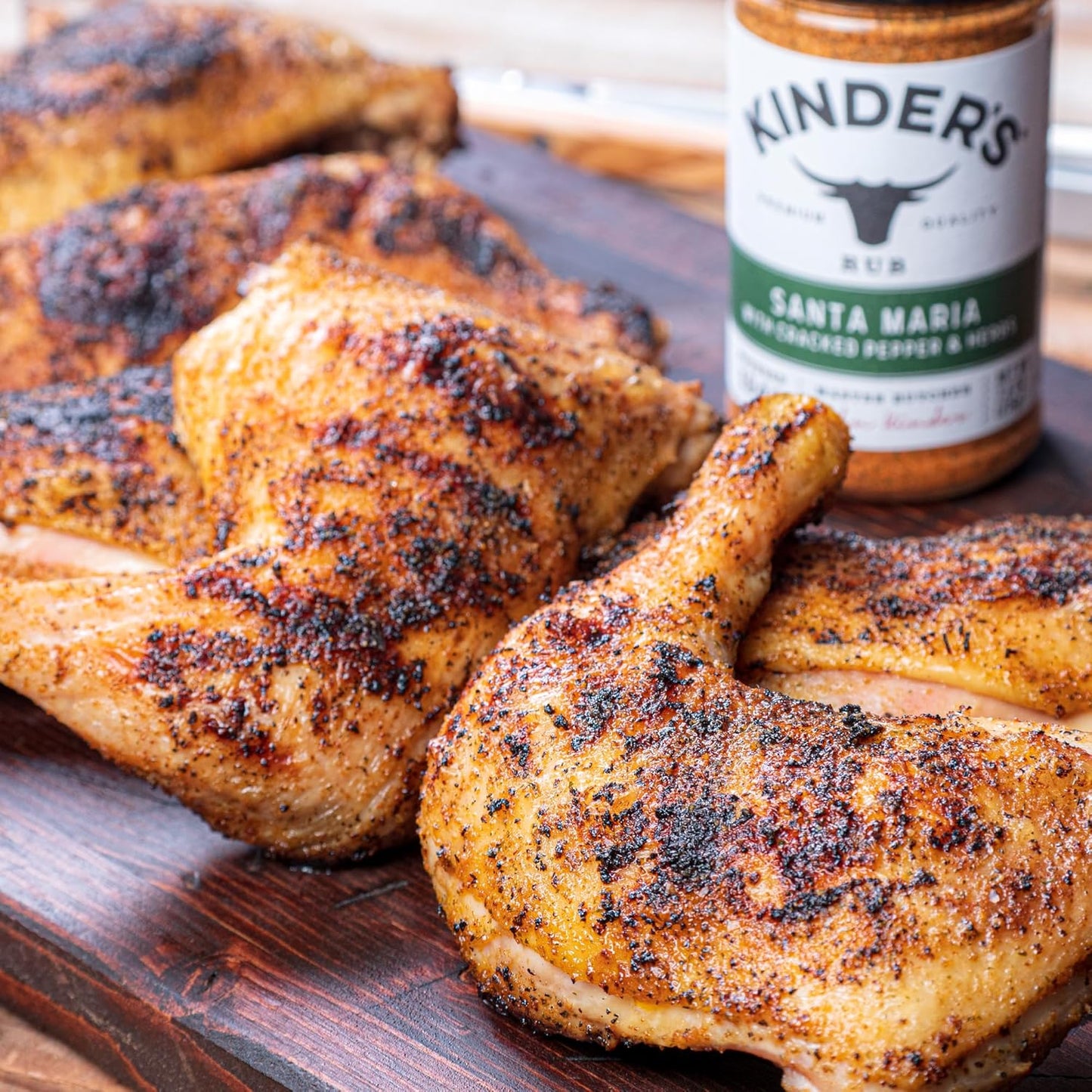 Kinder's Organic Santa Maria Rub – Pure Herb and Pepper Seasoning for Wholesome Meal Prep