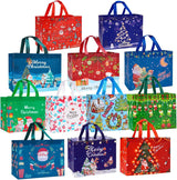 Heetobcos Reusable Holiday Gift Bags – Child-Friendly Wrapping Totes for School Christmas Events, Playroom Gift Hunts, and Nursery Surprises