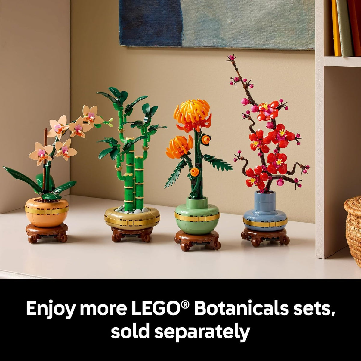 LEGO Botanicals Mini Orchid 10343 - Intentional Living Decor, Simple Botanical Centerpiece for Minimalist Shelf