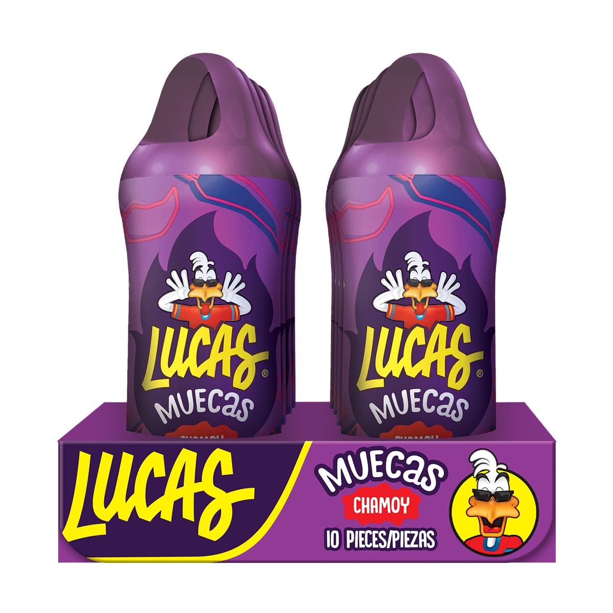Lucas Muecas Chamoy Lollipops – Shareable Mexican Candy Gift Set for Holiday Exchanges and White Elephant Parties