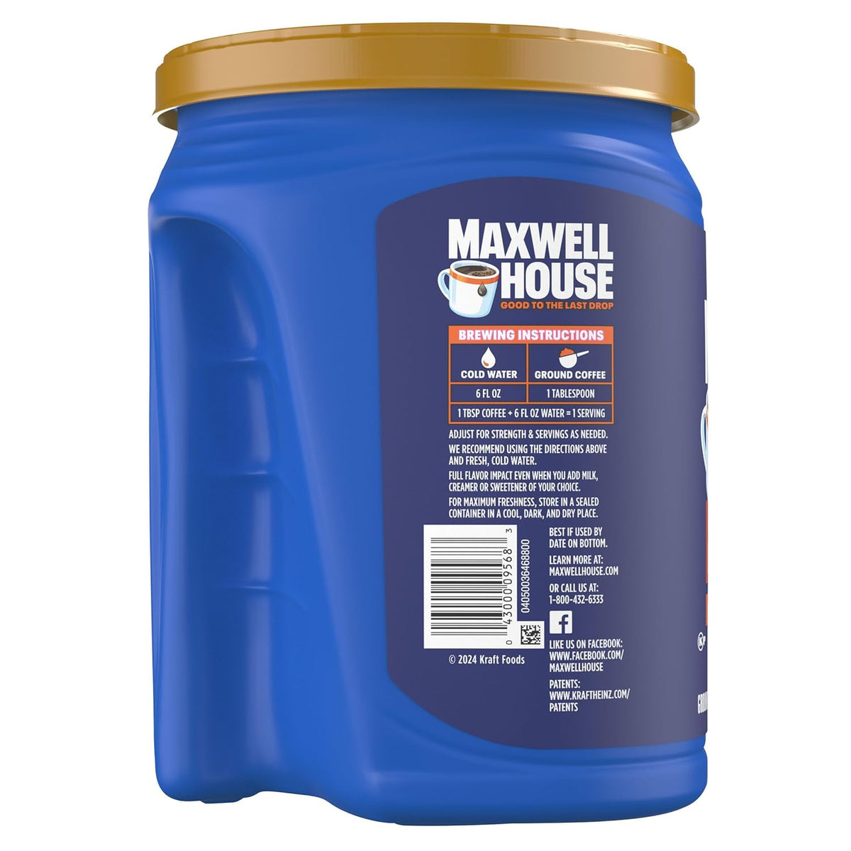 Maxwell House Wake Up Roast Coffee – Care Package for College Students, 40.4 oz Medium Roast Bulk