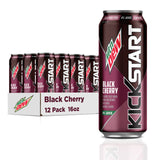 Mountain Dew Kickstart Caffeinated Soda – Afternoon Pick-Me-Up for Remote Workers and Creatives, 5% Real Juice, 16 fl oz (12 Count)