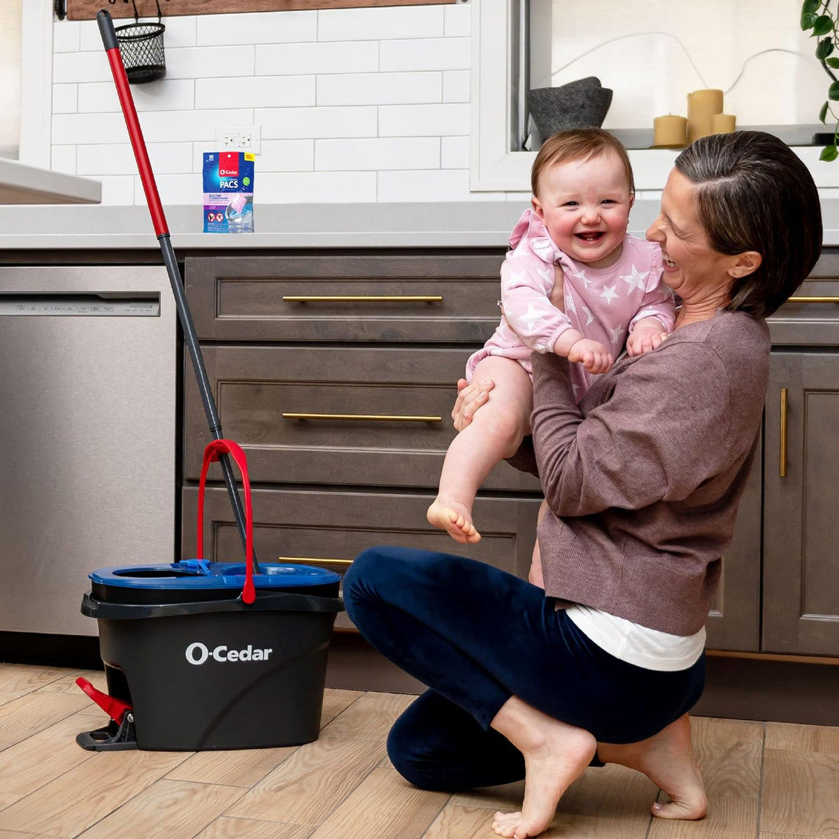O-Cedar Floor Mopping PACs – Gloss-Restoring Pods for Open-Concept Living Spaces & Entryways