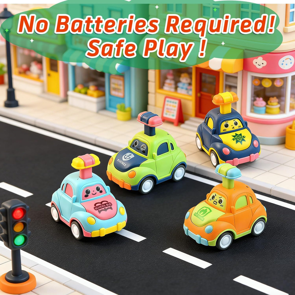 soi-meme Press Down Zoom Cars – Ready-to-Gift Toy Pack for Toddler Birthdays and Family Celebrations