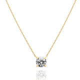 PAVOI Polished 14K Gold Plated Solitaire Choker – Photo-Ready Crystal Pendant for Vanity Décor and Styling Flat-Lays