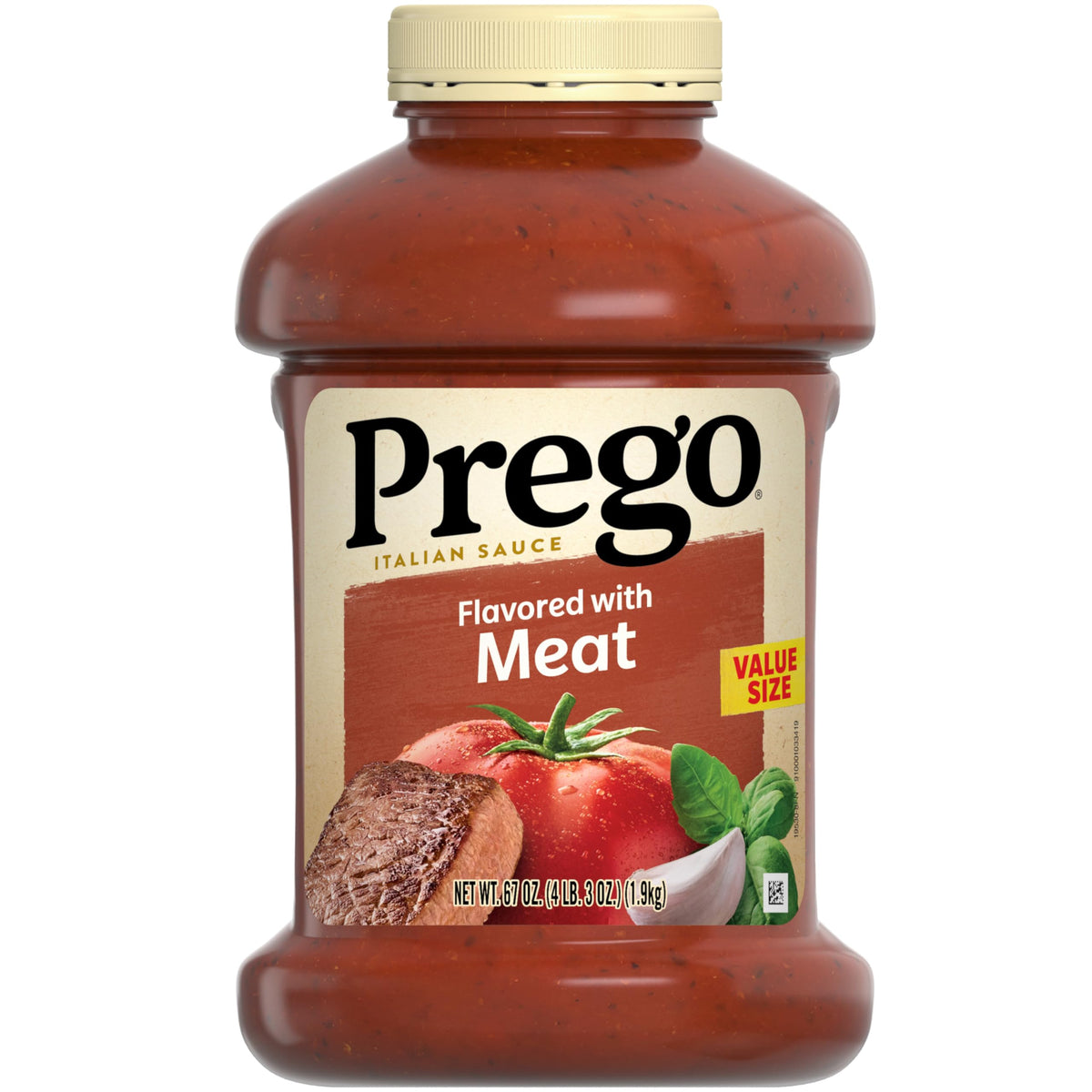 Prego Italian Tomato Pasta Sauce Flavored With Meat, 67 oz Jar
