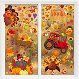 Halloween Window Decorations for Front Door Glass Panels and Kitchen Windows, 173 Static Cling Accents