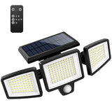 Tuffenough Solar Floodlight – All-Weather Outdoor Garage and Fence Wall Light, 210 LED Solar Powered with PIR Sensor