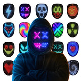 Led Mask Halloween Costume Mask with Gesture Sensing, Kids Toys Gifts